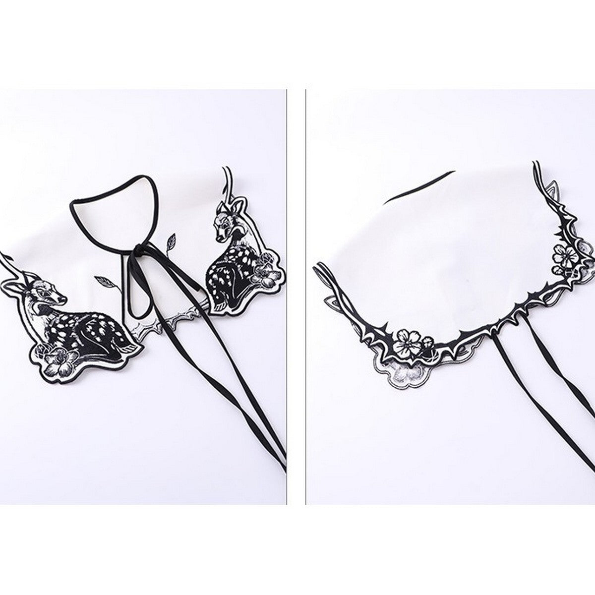 月明かりのバンビが佇む:深い森の中のオリエンタルカウボーイブラウス C0187