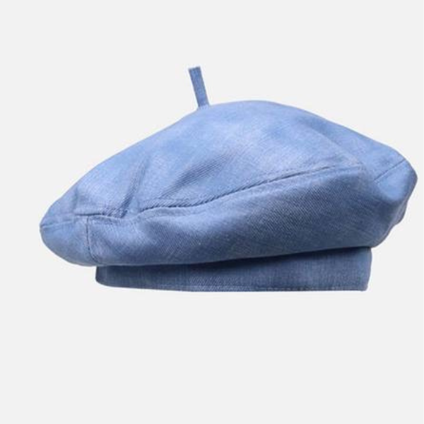 【2color】レトロスタイルデニムカラーベレー帽 AU-035