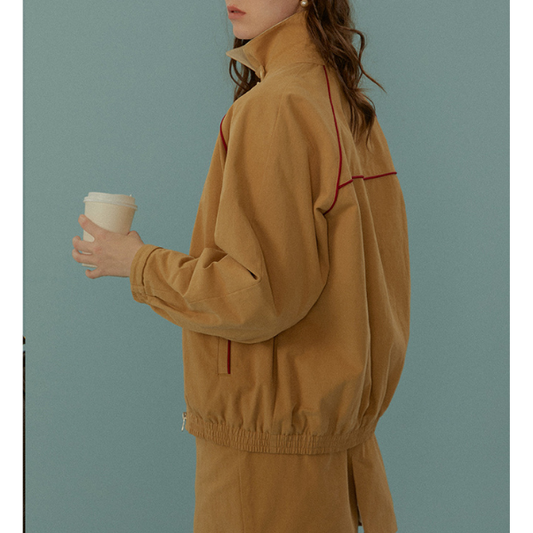 ジップジャケット&ショート丈スカートのセットアップ Z00065