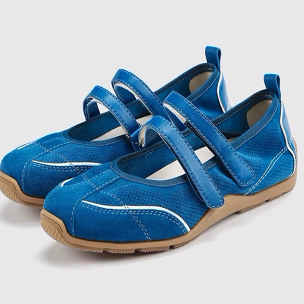 【4color】ラウンドネックダブルストラップフラットシューズ《Z00880》