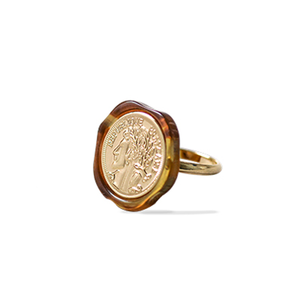 コインモチーフワイドリング 《Z00800》