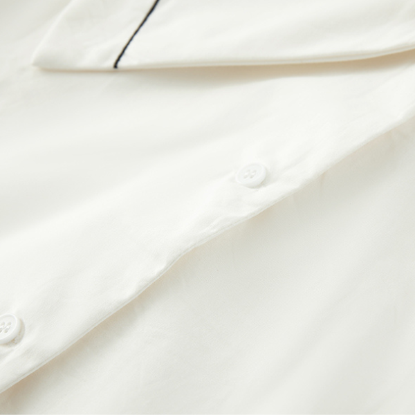 イレギュラーラペルネイビーライントップス X-258