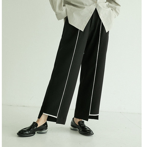 ホワイトステッチワイドパンツ pa0012