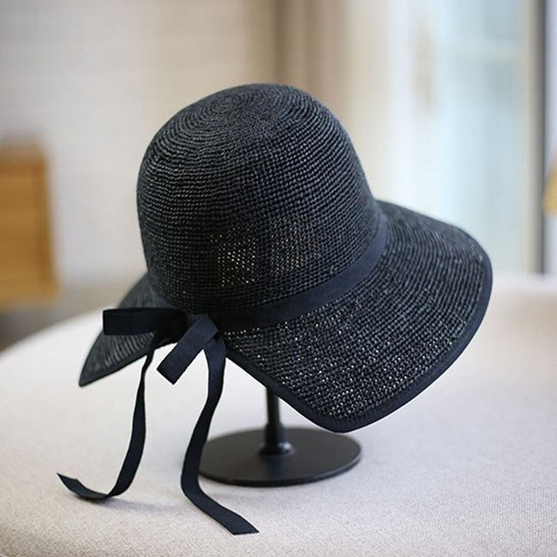 【3color】レトロなヘップバーン麦わら帽