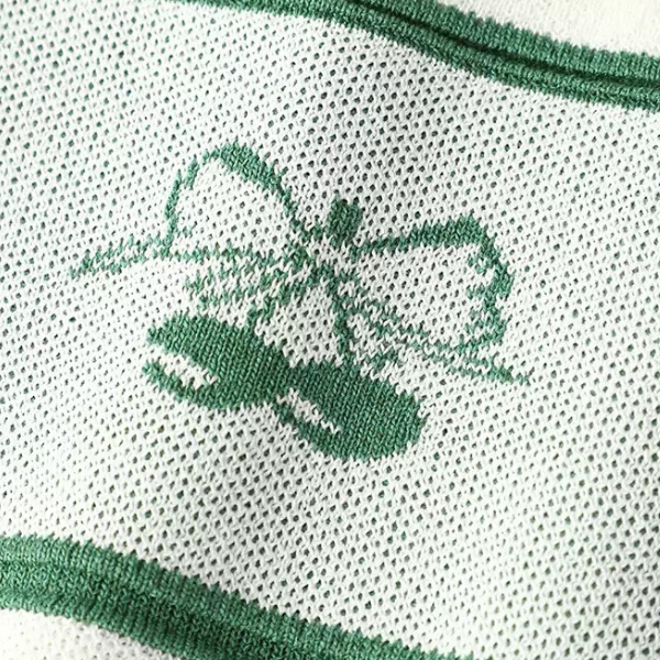 ハートとチェリーの半袖ニット Z00232