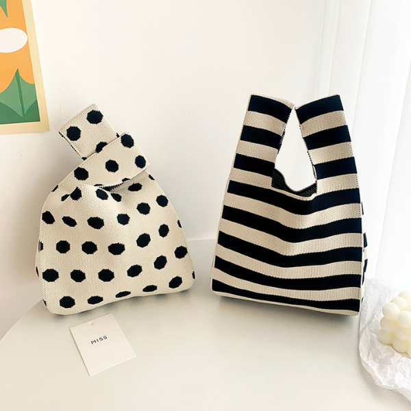 【8color】スモールニットバケットバッグ Z00012