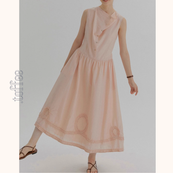 アシンメントリックノースリーブワンピース《Z01020》