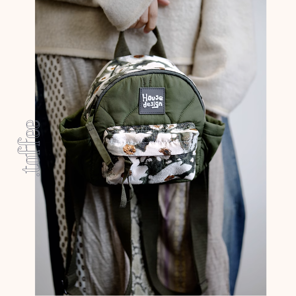 花柄&キルティングコンパクトリュックサック《Z00938》