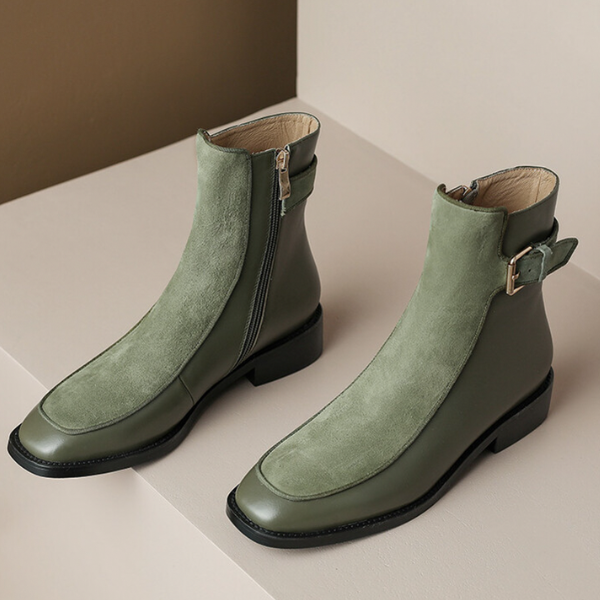 【3color】シームデザインベルテッドブーツ X-372