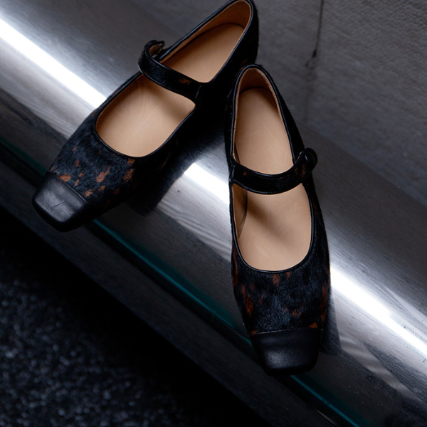 【2color】スクエアトゥフラットパンプス Z00104