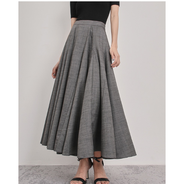 クラシックデザインフリルプリーツスカート AU-027