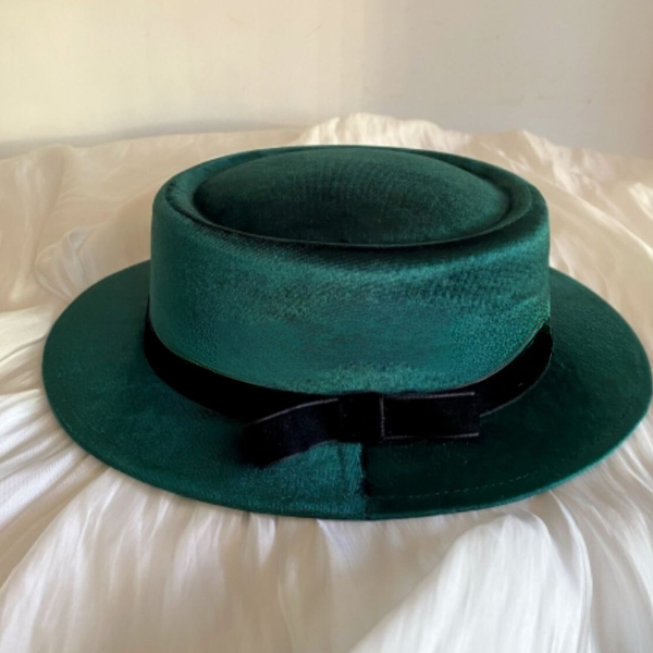 【6color】リボン付きフラットハット Z00060