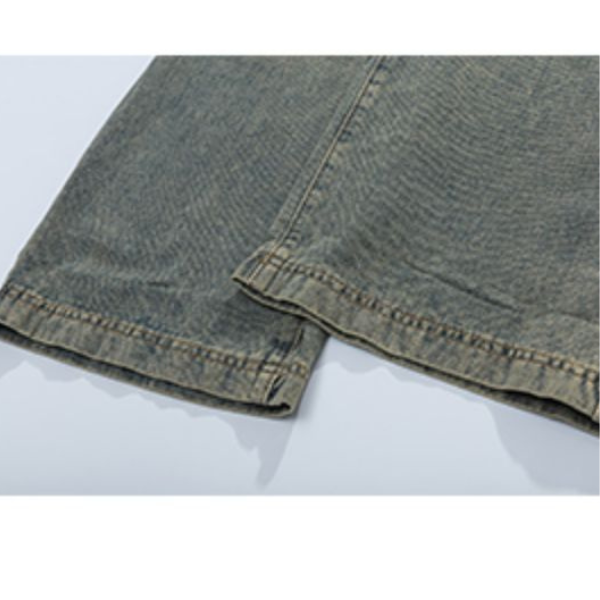 【2color】ヴィンテージ風ウォッシュデニム X-363