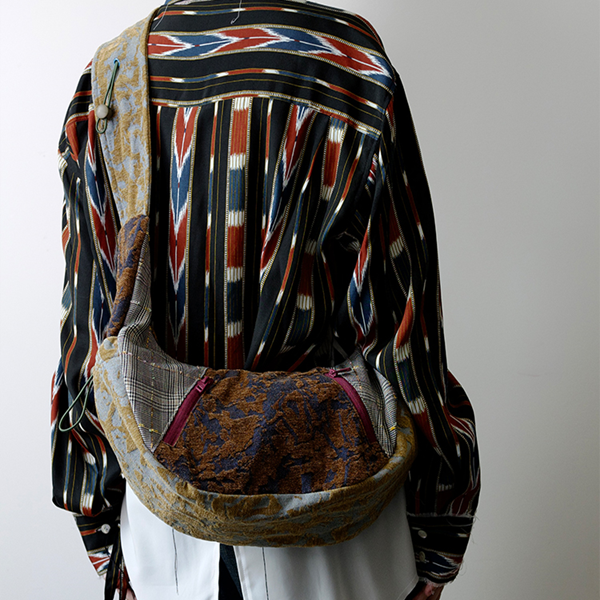 サイドチェックマルチカラーショルダーバッグ Z00489