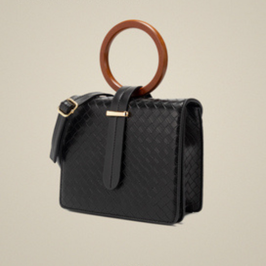 ウッドハンドル2wayスクエアバッグ AU-375