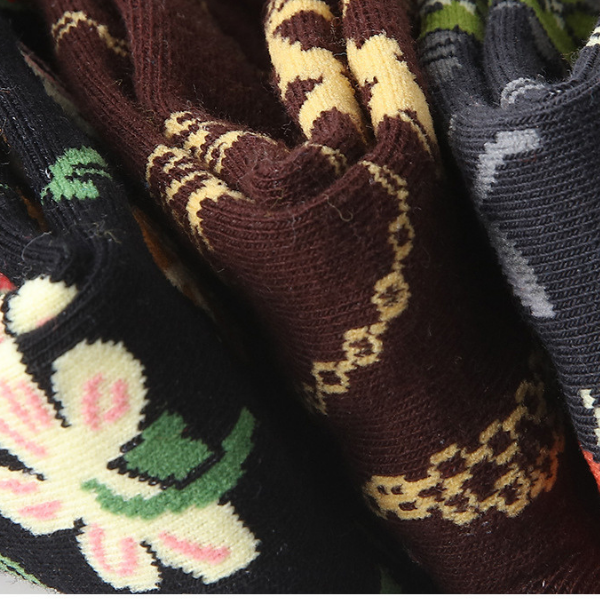 フラワージャガードソックス3Pセット X-334