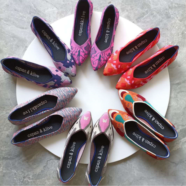 【18pattern】カラーパターンニットパンプス X-109