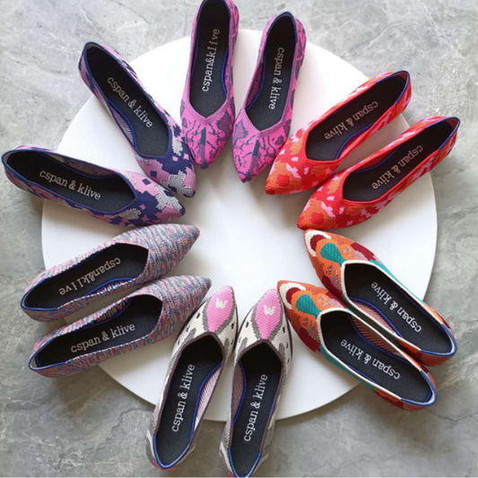 【18pattern】カラーパターンニットパンプス X-109