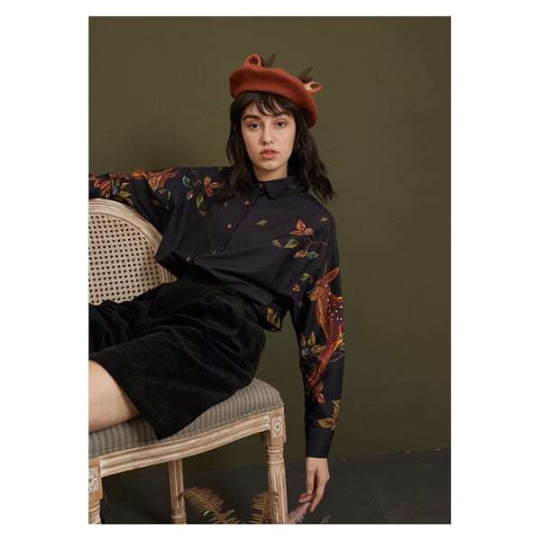 ナイトフォレストシャツブラウス C0074