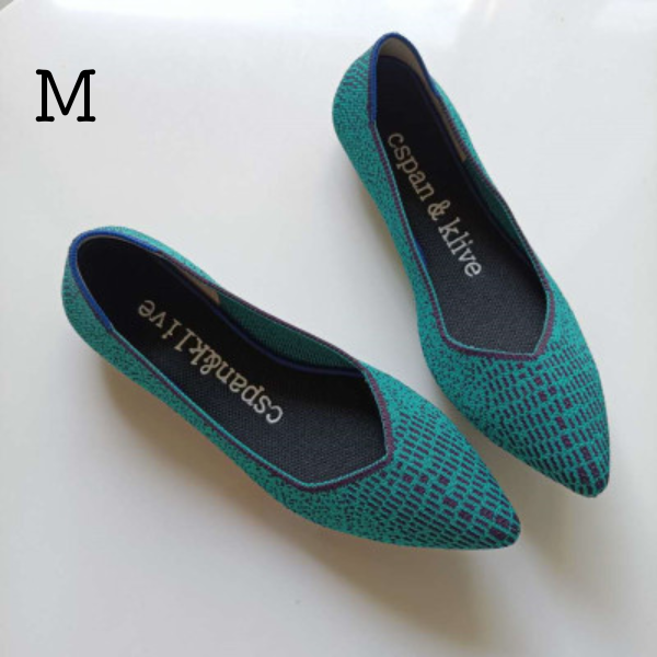 【18pattern】カラーパターンニットパンプス X-109