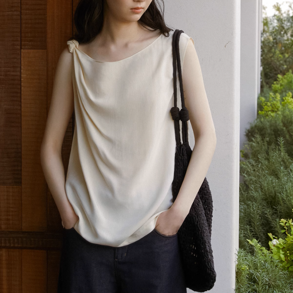 サイド結びノースリーブトップス《Z00886》