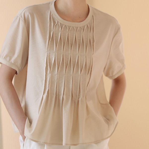 デザインプリーツブラウス X-113