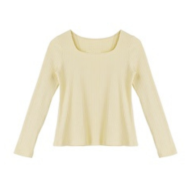 【2color】スリムフィットスクエアカラートップス X-506