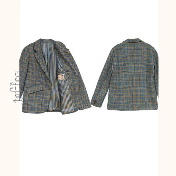 グレンチェック柄 テーラードジャケット 《Z00769》