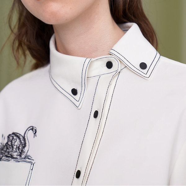 スワンエンブロイダリーシャツ W-171