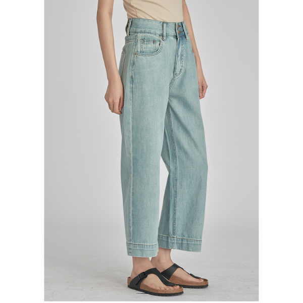 【2color】ウォッシュド ワイドレッグジーンズ Z00177