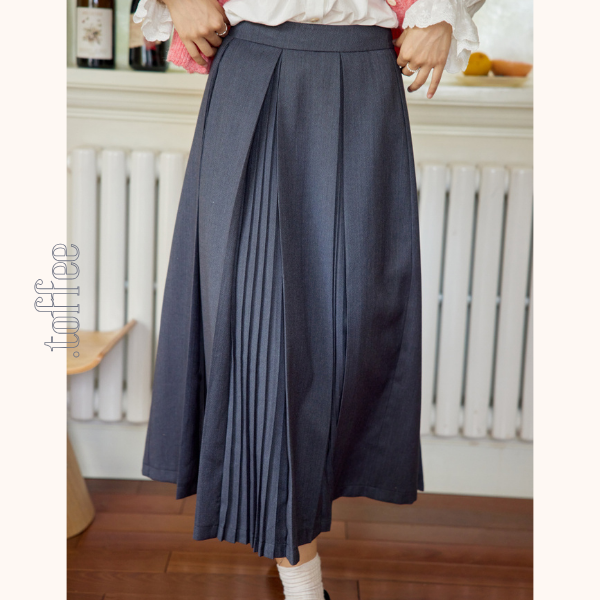 2タイププリーツミモレ丈スカート Z00564