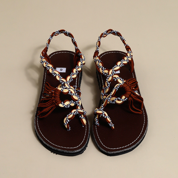 カラフル手織りフラットサンダル Z00211