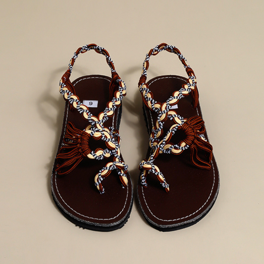 カラフル手織りフラットサンダル Z00211