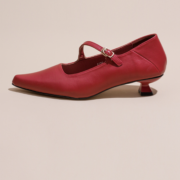 【4color】ポインテッドトゥバンドパンプス w-045