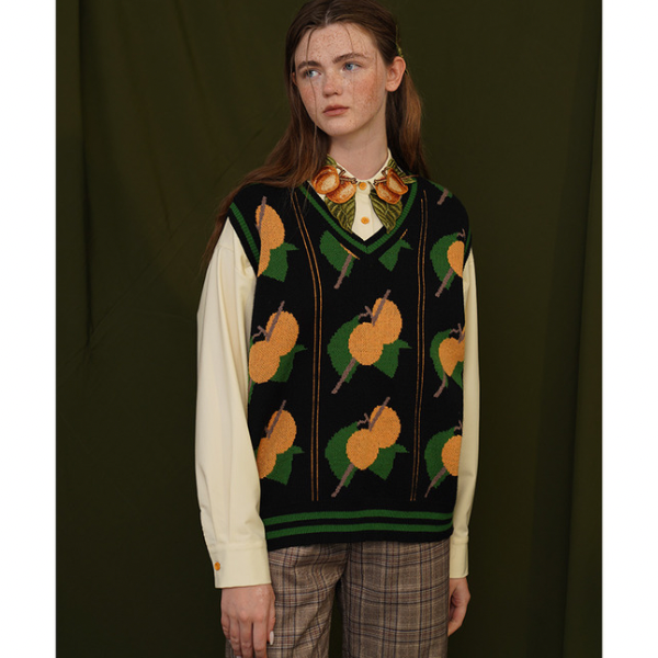 桃が成ったブリテッシュデザインシャツ sp0068