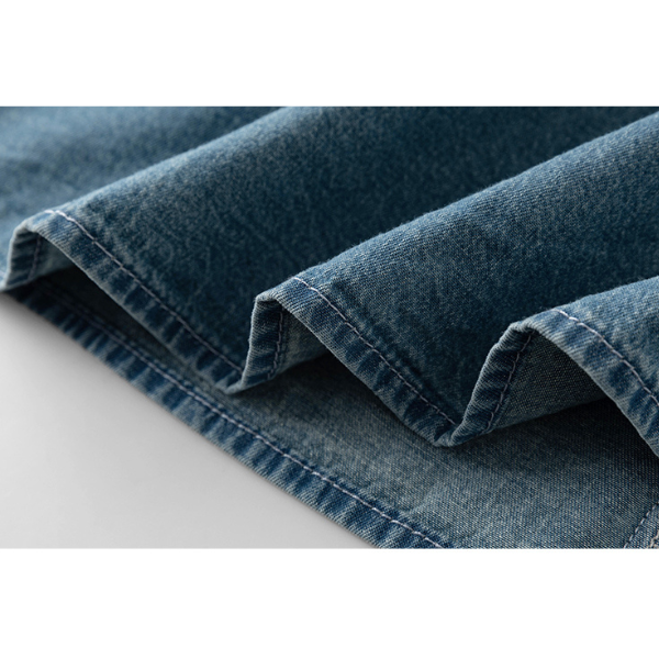 ラウンドネックデニムシャツ Z00097