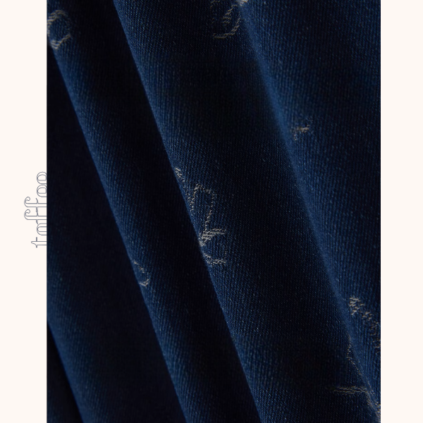 リボンジャガードデニムパンツ《Z00989》