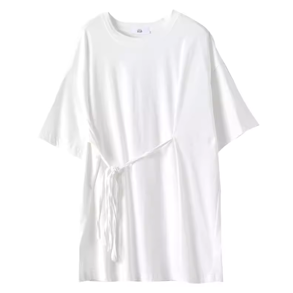 【2color】ウエストリボンTシャツ X1-009