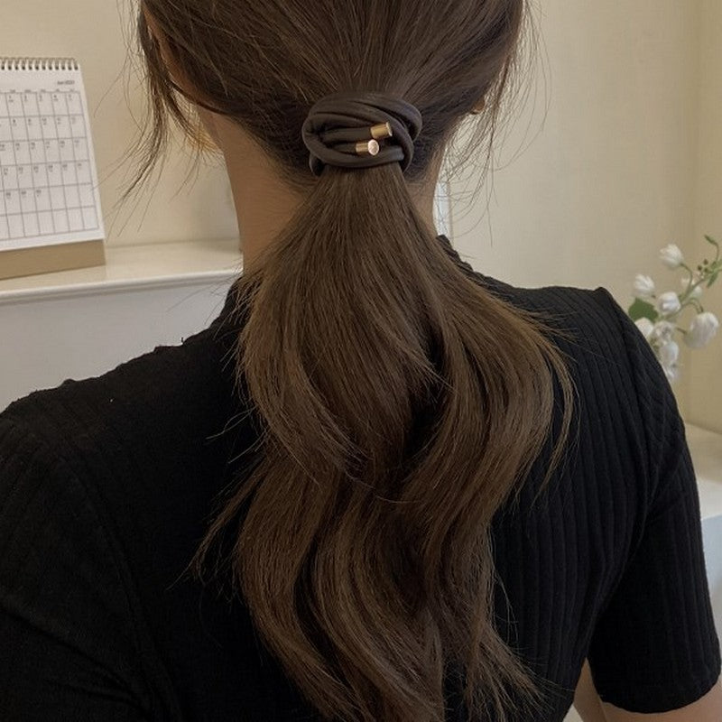 自由自在なレザー風ヘアアクセ  ac0002