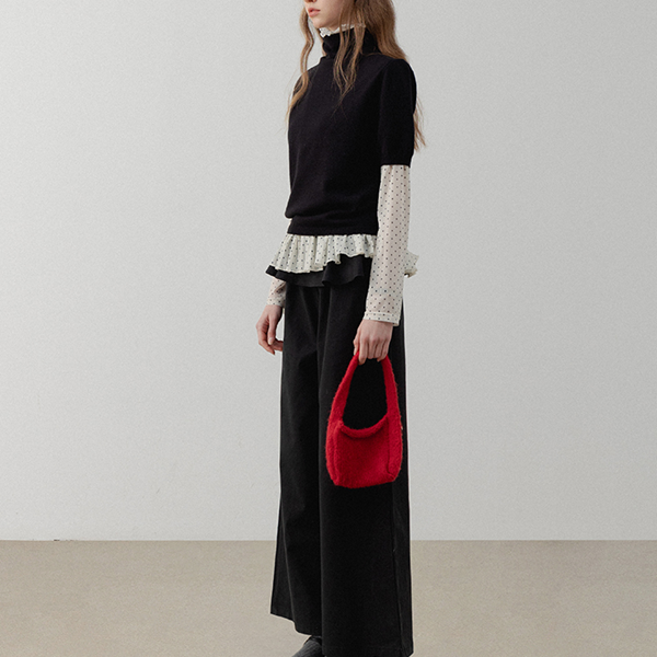 シースルードット柄ペプラムブラウス 《Z00715》