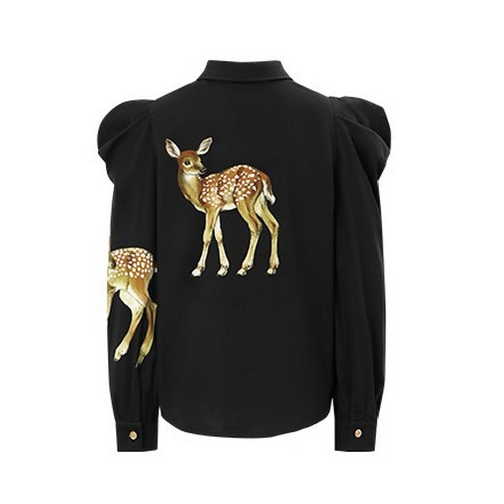 【2color】月明かりのバンビが踊る:オリエンタルな世界へ誘うブラウス C0185