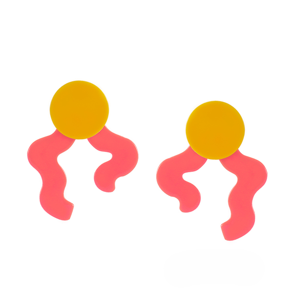 【3color】【2pattern】アーティスティックリボンモチーフイヤーアクセサリー 《Z00799》