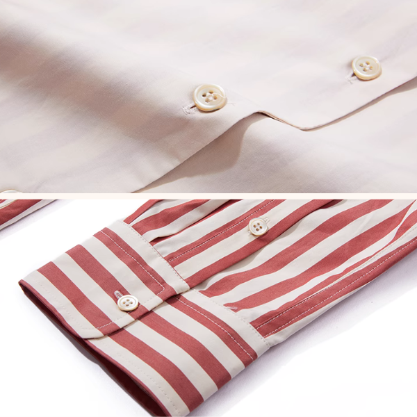 バンドカラーストライプロングシャツ《Z00897》