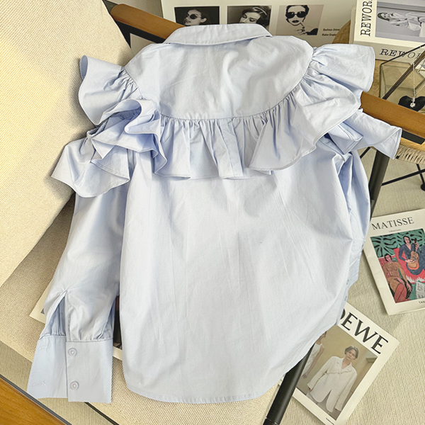 フリルショルダーシャツ Z00460