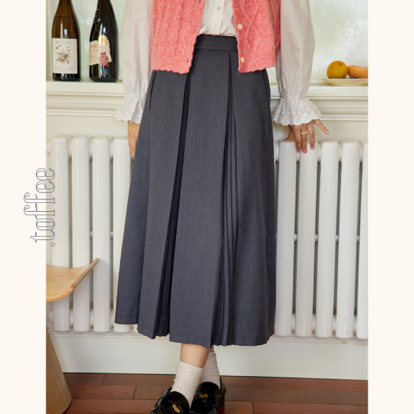 2タイププリーツミモレ丈スカート Z00564