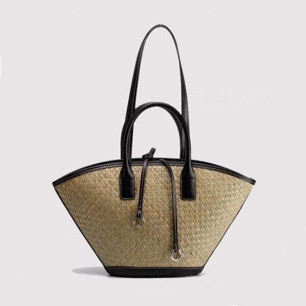 天然ラフィアショルダートートバッグ  su0044