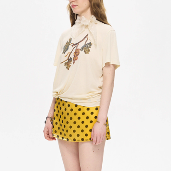 グレーププリントオーバーサイズTシャツ《Z01003》