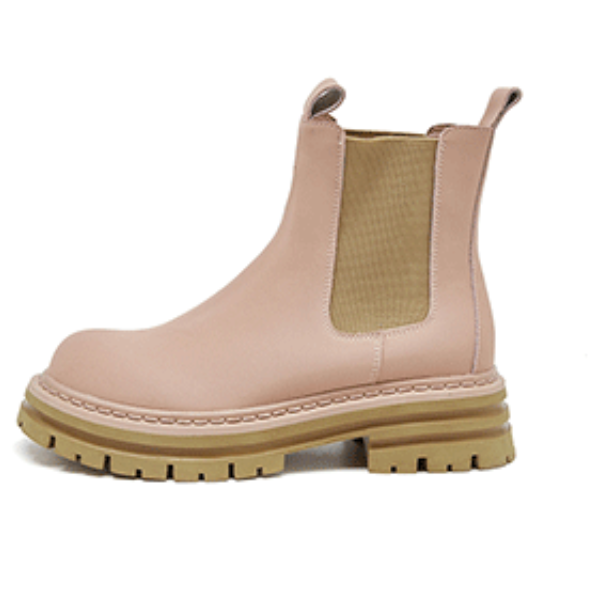 【3color】ラウンドトゥ厚底チェルシーブーツ X-521