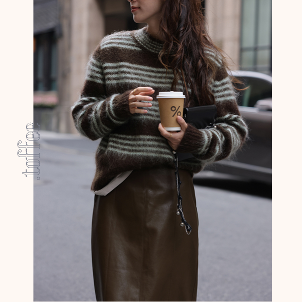 ハイウエストストレートスリットスカート 《Z00642》