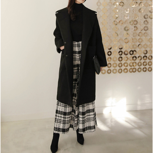 ワイドレッグチェックパンツ X-467